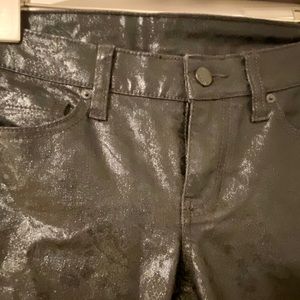 Bisou Bisou sleek leather-look black pants